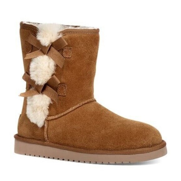 Kookaburra Chestnut Victoria Bow Short Boot 10.5 - Picture 1 of 5